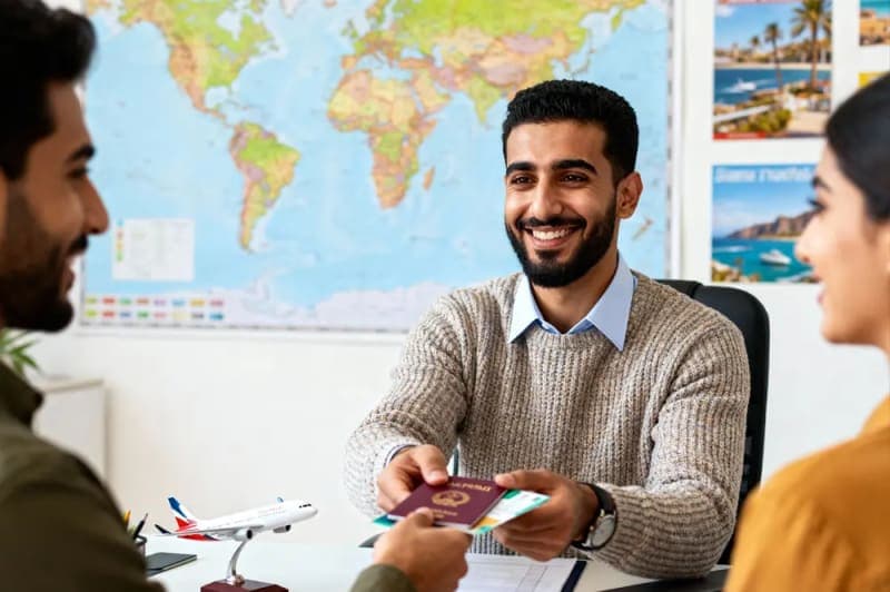 Man working on laptop in airplane